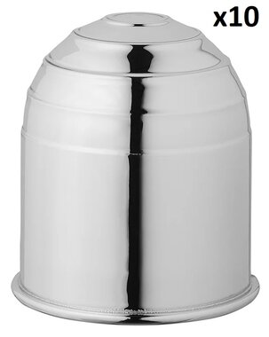 Trekhaakdop chroom x10 stuks