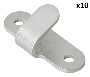 Touwhaak metaal 65x27mm gebogen x10 stuks