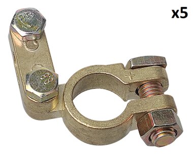 Accupoolklem (+) standaard x5 stuks