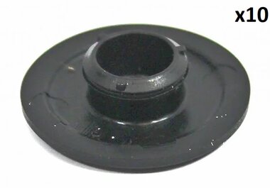 Vuldop zwart kunststof x10 stuks