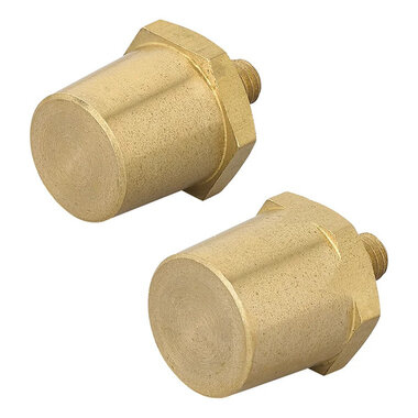 Accupolen set (+) en (-) messing schroefbaar M6