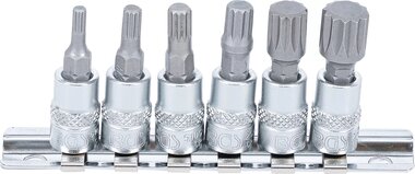 Bgs Technic Dopsleutelbitset (1/4) veeltand (voor XZN) M4 - M12 6-dlg