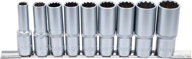 Bgs Technic Dopsleutel set, diep, 12-kant, 12,5 (1/2), 9 delig