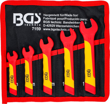 Bgs Technic VDE ringsleutelset, 7-14 mm, 5 delig