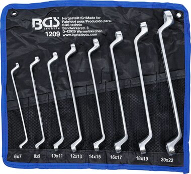 Bgs Technic Ringsleutelset verdiept 6 x 7 - 20 x 22 mm 8-dlg