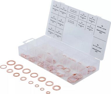 Bgs Technic Assortiment afdichtringen koper inchmaten voor olieaftapschroeven 75-dlg