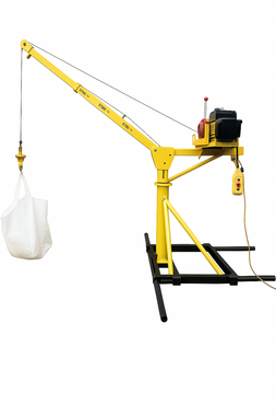 Bouwkraan 500kg 25m elektrisch 230V 360° rotatie