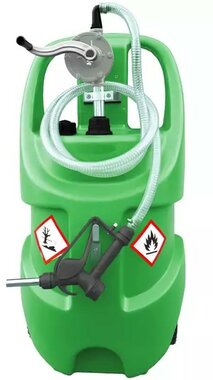 Tank benzine 75 liter, manuele pomp + manueel pistool
