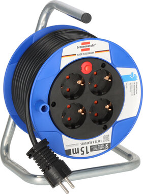 Kabelhaspel zwart 15m H05VV-F 3G1,5