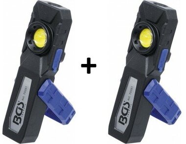 COB-LED looplamp met magneet en ophanghaak uitklapbaar x2 stuks