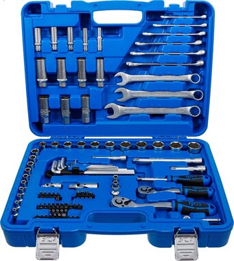 Dopsleutelset zeskant 6,3 mm (1/4) / 10 mm (3/8) 92-dlg