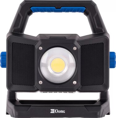 Oplaadbare bouwlamp met Bluetooth-luidspreker, COB-LED