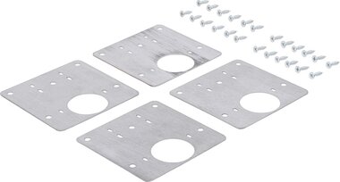 Set scharnierreparatieplaten roestvrij staal 4-dlg