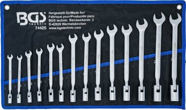 Steekringsleutelset met flexibele ringzijde 8 - 22 mm 14-dlg