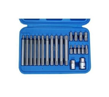 Bgs Technic Bit Set | Aandrijving 10 mm (3/8) | Spline (voor Ribe) | 22 delig