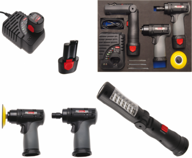Accu schuur- en polijstset in gereedschapmodule 10,8 V 8-dlg