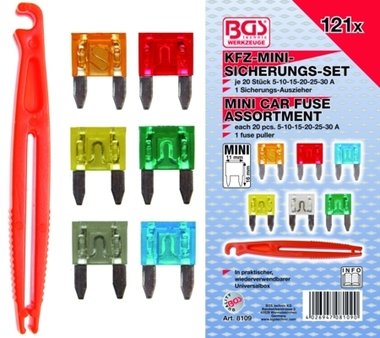 Bgs Technic Assortiment Mini Zekeringen 121-delig
