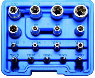 Bgs Technic Bit- en doppenset inwendig torx (voor Torx) 17 delig