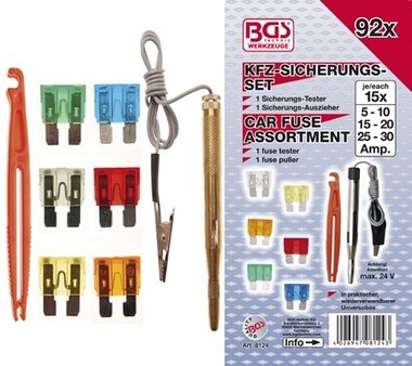 Bgs Technic Assortiment Auto Zekeringen 92 delig