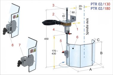 Beschermkap traditionele boormachines PTR 02/180, 2,60kg