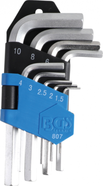 Bgs Technic 9-delige Interne Zeshoek Sleutel Set, 1,5-10 mm
