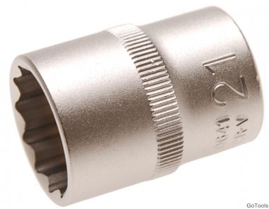 Bgs Technic 1/2 dop, 12 punten, 21 mm