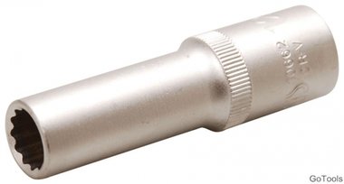 Dopsleutel twaalfkant diep 12,5 mm (1/2) 12mm