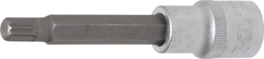Bgs Technic Dopsleutelbit lengte 100 mm 12,5 mm (1/2) veeltand (voor XZN) M9