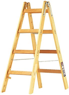 Houten ladder 2x4 sporten Hoogte bok ladder 1,2m