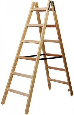 Houten ladder 2x6 sporten Hoogte bok ladder 1,58m