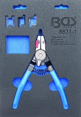 Bgs Technic Borgveertang voor externe / interne circlips verwisselbare tips 180 mm