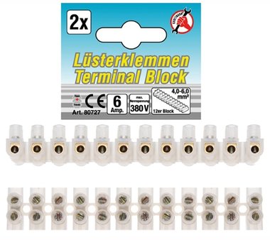 Luster Terminals 4.0mm, 2 stuks van 12 blok