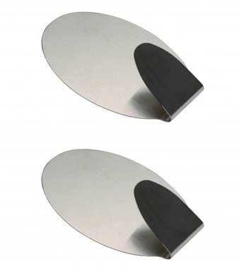 2-delige RVS Adhesive Hooks 4,5 x 7 cm laadvermogen max. 1,5 kg