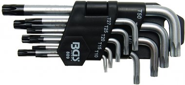 Bgs Technic 9-delige torx Key Set, lange zijde tamperproof, T10-T50