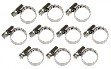 Bgs Technic Slangklem, 16x25 mm, roestvrij staal, 10 stuks.