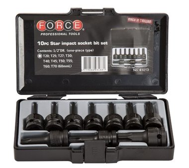 1/2 Krachtdoppenset Torx 10 delig