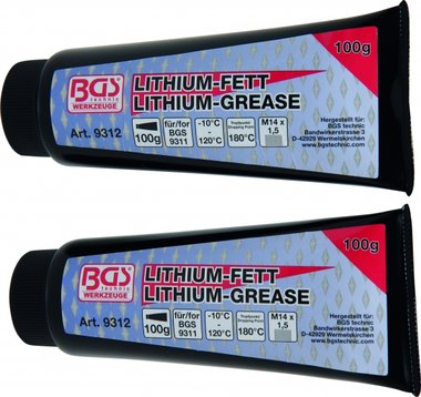 Bgs Technic Lithium Vet voor Grease Gun BGS 9311, 2 Tubes