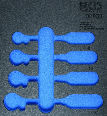 Bgs Technic 1/6 Tool Tray voor Workshop Trolley, leeg: 4-delige Ratchet Ring Spanner