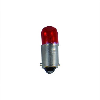 Autolamp 12V 4W BA9s rood X2 stuks