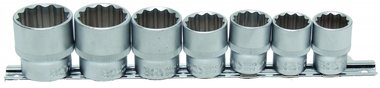 Bgs Technic 7-delig doppenset, 1/2, 12-pt., 20 - 32 mm