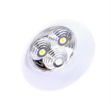 Plafonnière / opbouwarmatuur 3-leds 12V 290lm ø95x25mm