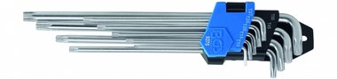 Bgs Technic Stiftsleutelset extra lang + extra kort T-profiel (voor Torx) T10 - T50 9-dlg