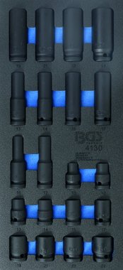 Bgs Technic 1/3 gereedschapskist: 20-delige stekkerdoos 10-24 mm