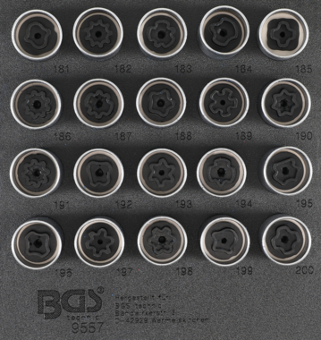 Bgs Technic Rim Lock dop Set voor Opel, Vauxhall (Version B) 20 delig