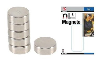Magneetset extra sterk diameter 8 mm 6-dlg