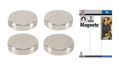 Magneetset extra sterk diameter 12 mm 4-dlg