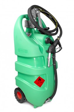 Tank benzine groen 110 liter, manuele pomp