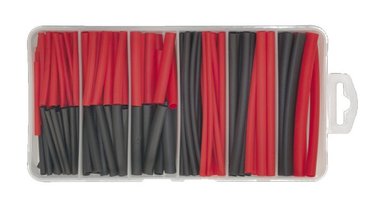 Krimpkous zwart/rood 127-delig