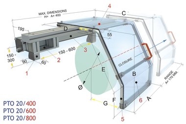 Glijdende beschermkap draaibanken 450x430mm